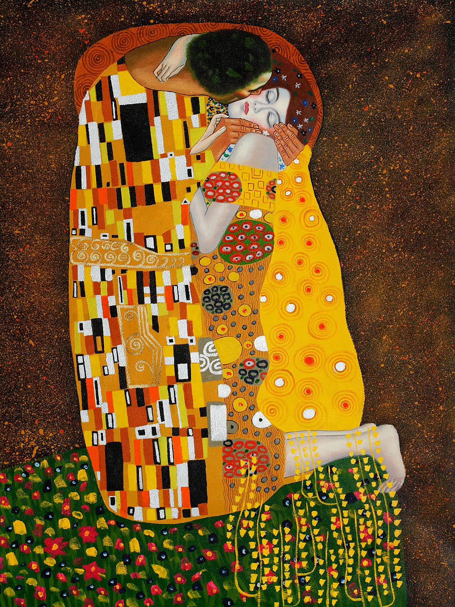 The Kiss - Gustav Klimt Painting - Click Image to Close